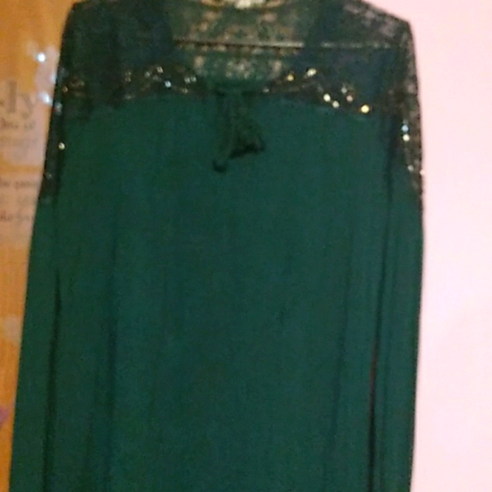 Green Maurice's tunic top